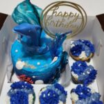 Dolphin Bento Cake and Cupcakes